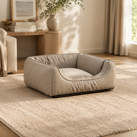 Canapé-lit orthopédique pour animaux de compagnie Cloud Soft avec rebord surélevé, housse amovible et lavable, rembourrage en coton pour chiens et chats