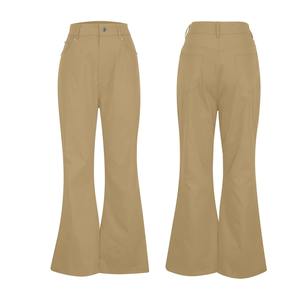 กางเกงขาบานเอวกลางทรงหลวมของผู้หญิงกางเกงขาบานแบบลำลองสำหรับฤดูหนาวระบายอากาศได้ดีสินค้ามาใหม่ - Product Image 6