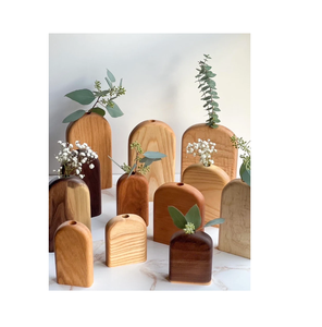 Florero de madera hecho a mano para la decoración del hogar Florero decorativo de madera de mango natural para la decoración de la sala de estar - Product Image 6