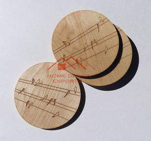 Dessous de verre en bois naturel en bois poli fini organisateur de Table conception de coupe d'arbre vente chaude - Product Image 6