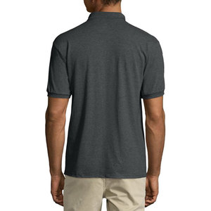 Logotipo personalizado Serigrafía Transpirable Tallas grandes Jersey Sólido Hombre para Camisas Verde oscuro para el cuello - Product Image 6