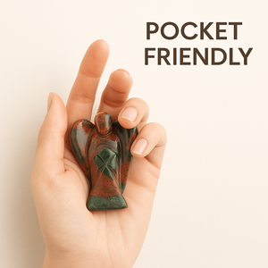 รูปปั้นมังกรแกะสลักด้วยมือรูปนางฟ้าหินบลัดสโตนคริสตัลรูปปั้นนางฟ้ารักษาธรรมชาติสำหรับเป็นของขวัญและของตกแต่งทางจิตวิญญาณ - Product Image 3