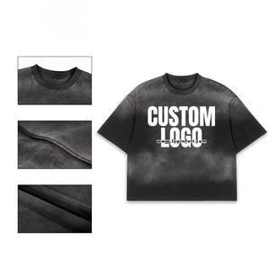 Camiseta extragrande lavada Vintage con logotipo personalizado, ropa de calle Premium, camiseta para hombres y mujeres, diseño personalizado, tela de algodón suave - Product Image 3
