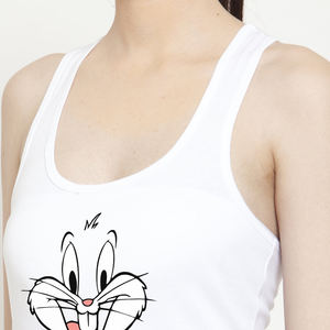 Nouveauté : Débardeur pour femmes, blanc uni, coupe ajustée, respirant, jersey polyester/coton, pour impression personnalisée - Product Image 6