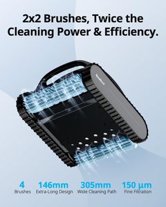 Aspiradora Robótica Inalámbrica para Piscinas Enterradas Aqua.Sens, Limpia el Fondo, las Paredes, la Línea de Flotación, Optimización Inteligente del Recorrido - Apta para - Product Image 4