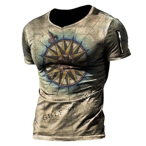 Vintage Men's T-shirt Summer <b>American</b> Shirt Tops Custom Printed Short-sleeve Tees Loose Daily Men <b>Clothing</b> Casual Streetwear - Product Image 6