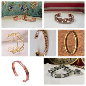 100 % <b>Copper</b> Hammered Handmade Bangle and <b>Copper</b> Coated Metal <b>Bracelet</b> Fashion <b>for</b> Man and <b>Woman</b> - Product Image 6