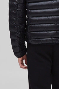 Veste à bulles noire pour hommes, dernière conception, coupe-vent à capuche matelassée très brillante, imperméable et avec logo personnalisé, vente en gros - Product Image 6