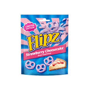 Venta al por mayor de snacks de pretzel Flipz sabor tarta de queso de fresa, 90g por bolsa, elaborados por Pladis, pretzels crujientes salados con recubrimiento dulce - Product Image 4