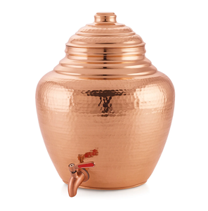 Distributeur de réservoir d'eau en cuivre personnalisé Pot distributeur d'eau professionnel de tailles moyennes Pot en cuivre au design martelé - Product Image 2
