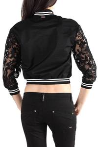 Chaqueta Varsity de camuflaje personalizada para mujer con mangas largas y estilo urbano para invierno, estilo Letterman de béisbol - Product Image 6