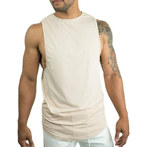 Haute qualité athlétique couleurs personnalisées col carré décontracté Gym coton surdimensionné lâche Muscle Fitness côtelé hommes débardeur - Product Image 4