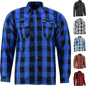 Mejor diseño de alta calidad personalizado Kavlar camisas motocicleta montar a cuadros franela Karval camisas para hombres - Product Image 1