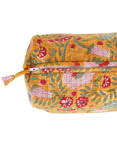 Pochette d'emballage en coton matelassé réutilisable et écologique avec fermeture éclair |   Sac de rangement pour maquillage de voyage - Product Image 3