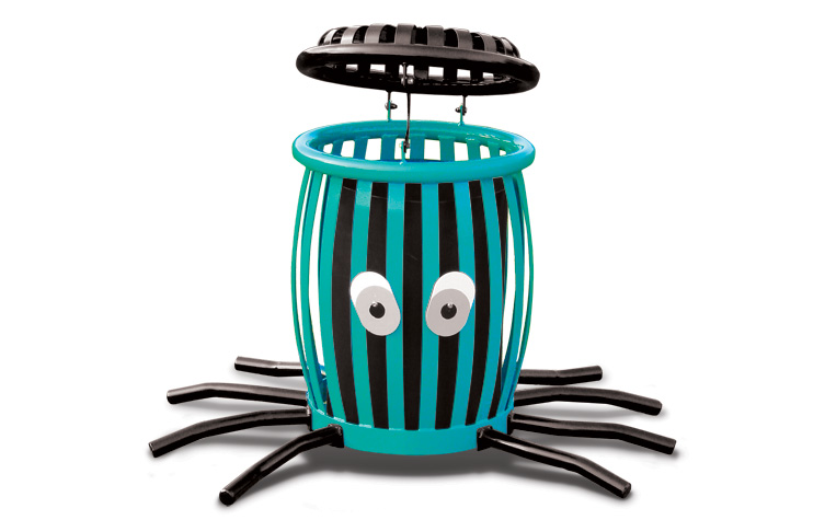 Octopus Trash Can Commercial Grade Trash Receptacle for the Kids in Garden Zoo