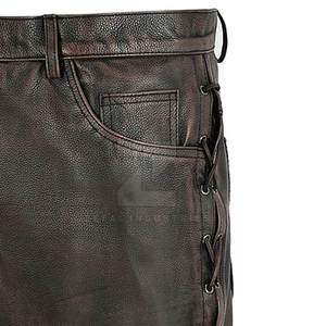 Pantalones de Cuero para Hombre de Diseño Moderno, Servicio OEM, Logotipo Personalizado, Ligeros, Casuales, Transpirables, Cómodos y de Primera Calidad - Product Image 6