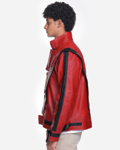 Blouson bombardier en peau de mouton véritable rouge noir pour homme High Street Service OEM Bouton de cou en laine gaufré brodé Hiver - Product Image 6