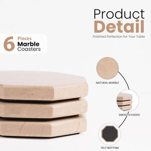 AYAANS Sous-verres en liège naturel en vrac Tapis de boissons absorbants légers pour bars et cafés Ensembles de sous-verres en pierre d'ardoise - Product Image 5