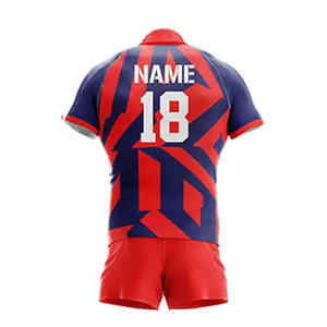 Durable Lightweight Quick-Dry Rugby Uniforms Breathable Moisture Wicking UV Resistant <b>Compression</b> <b>Shirts</b> Custom Team Name Sets - Product Image 2