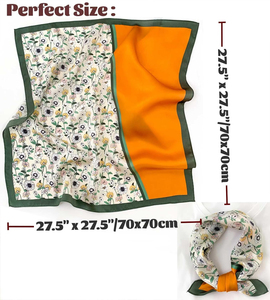 Custom Printed Solid Plaid Casual Luxury <b>Silk</b> <b>Scarves</b>-Personalized Designer Fashion Wholesale - Product Image 4