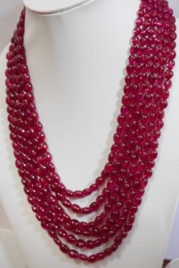 Ruby Emitisan Glass <b>Beads</b> Color <b>Red</b> for Jewelry Making with Gemstone Nekles - Product Image 2