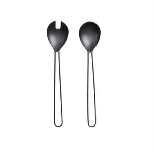 ช้อนเสิร์ฟสลัดคุณภาพพรีเมียม สไตล์อเมริกัน สีขาว รุ่น Royal ผลิตจากโลหะอะลูมิเนียมหล่อขึ้นรูป ดีไซน์ลายตอก ผิวเงาสูง - Product Image 4