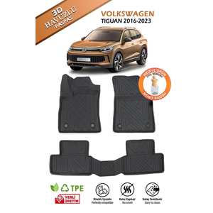 Tapis de sol pour voitures, design 3D, noir, pour Passat 2016-2023 - Product Image 2