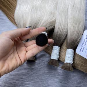 Vente en gros de cheveux humains 100% de qualité supérieure, cheveux vierges bruts, couleur ombrée en vrac, extensions de cheveux russes de 6 à 38 pouces - Product Image 2