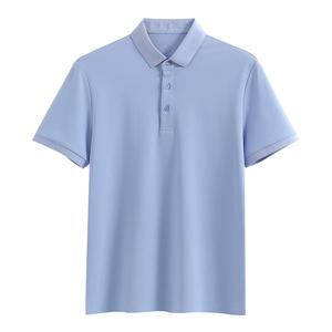 Bangladesh China Factory Price Custom Logo Embroidery Summer <b>Top</b> Solid Color Men's Short Sleeve casual Basic polo Shirt - Product Image 5