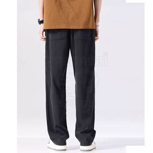 กางเกงขายาวผู้ชายผ้าโพลีเอสเตอร์/คอตตอน น้ำหนักเบา เอวกลาง ทรงตรง สวมใส่สบาย ระบายอากาศ แห้งเร็ว เหมาะสำหรับใส่ลำลอง  รับสกรีนโลโก้ สำหรับฤดูร้อน - Product Image 3