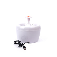 Fontaine à eau manuelle en plastique pour chats et chiens, capacité 1L, taille unique, blanche