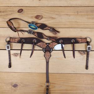 Ensemble de selle de cheval western de qualité supérieure, cuir de vache naturel, cuir véritable, siège confortable, plaisir, randonnée, course de barils, fait à la main - Product Image 1