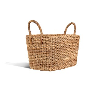 <b>Basket</b> with handles <b>water</b> <b>hyacinth</b> Handmade <b>Storage</b> <b>Basket</b> Wholesale eco-friendly Made in Vietnam - Product Image 1