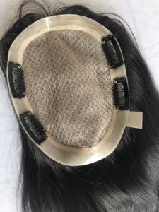 ที่ต่อผมธรรมชาติสีธรรมชาติ100% 5X6 Topper,ที่ต่อผมมนุษย์แบบบราซิลมองโกเลีย - Product Image 3