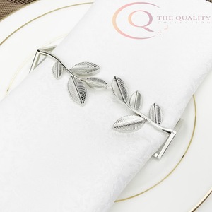 Anillos de Servilleta de Metal de Lujo Modernos para Mesas de Comedor de Boda, Accesorios de Estilo de Mesa Ecológicos - Product Image 3