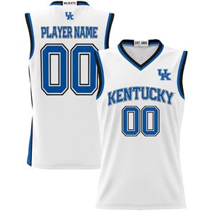 Camiseta de Baloncesto Personalizada de los Wildcats de la Universidad de Kentucky, Estilo Personalizado de Alto Rendimiento, Transpirable, Talla Grande, Unisex, 100% - Product Image 1