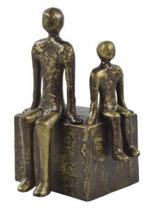 Modern Design Handmade Aluminium Sculpture Ornament Mother Son Decorative Figurine Movable Vertical Table Home Hotel Anniversary - Product Image 5