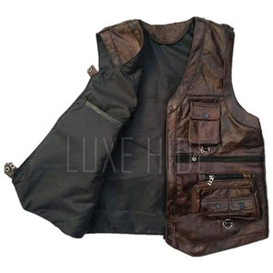 Producto portátil Chaleco de cuero Hombres Cuero grueso Cómodo Chaleco de cuero profesional para hombres - Product Image 5