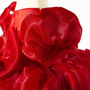 Prety Beauty Princess Dress for Baby Girls 2 Vestido corto de gran tamaño con cuello de lazo con cuentas OEM ODM Hecho en Vietnam - Product Image 4