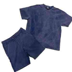 Camiseta personalizada OEM para hombre, conjunto de pantalones cortos, sublimación DTF, DTG, estampado de diamantes de imitación, ropa de calle, ropa de verano, ropa de dos piezas - Product Image 3