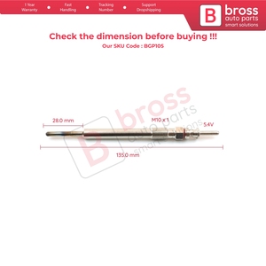 BGP105 1 Piece Glow <b>Plug</b> Auxiliary <b>Heater</b> 5.4 Volt 12230038490 for F N47 N57 Diesel Engines - Product Image 5