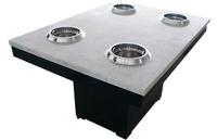 Table pour marmites de restaurant Table en marbre pour petites marmites à induction Table pour marmites chaudes Table Shabu Shabu