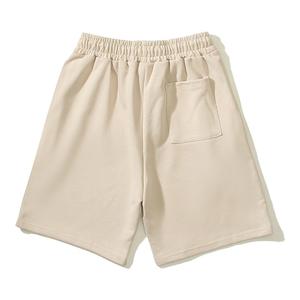 Streetwear d'été décontracté personnalisé en coton délavé à l'acide Short de jogging à taille élastique avec strass graphique imprimé lavé solide - Product Image 6