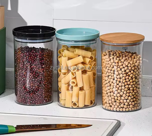 Thiết Kế Hiện Đại Cao Borosilicate Vòng Glass Kẹo Jar Với Silicone Nắp Số Lượng Lớn Container Cho Thực Phẩm Sử Dụng Trong Nhà Bếp Hoặc Các Bên - Product Image 2