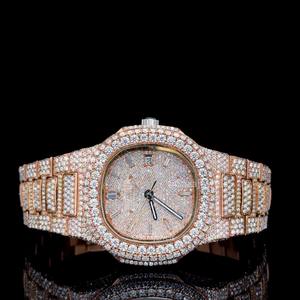 Reloj de Diamantes Moissanite VVS en Oro Rosa, Suministro Directo de Fábrica, Elegante, para Regalos y Ocasiones, Disponible para Exportación - Product Image 1