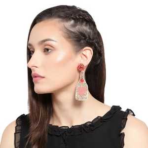 Buy Embroidered Crystal Beads <b>Earrings</b> Stylish Homemade Seed Bead <b>Earrings</b> Unique Fashion Handmade Jewellery Creative Design - Product Image 6