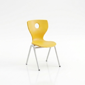 Arsu Ergonomic School <b>Chair</b> Plastic Seat Metal Frame Modern Design Solid Back Tapered Legs Single Student Commercial Adult Use - Product Image 2
