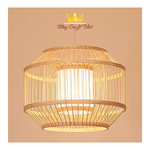 โคมไฟเพดานทำจากไม้ไผ่สไตล์ฝรั่งเศสแบบมินิมอลโคมไฟทำมือสไตล์เวียดนามสำหรับตกแต่งบ้านห้องรับแขกโรงแรม FBA - Product Image 1