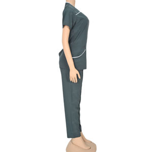 Conjunto de Uniformes Médicos Unisex para Uso Hospitalario, Tela de Sarga de Poliéster/Algodón, Parte Superior y Pantalones - Product Image 5