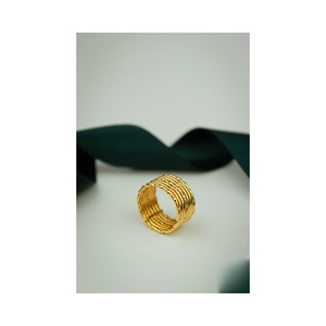 Anillo Del Pia de Lujo para Mujer, Venta al por Mayor, Alta Calidad, Siete Filas, Pulido, Oro Amarillo de 18K sobre Plata de Ley 925, Varios Tamaños - Product Image 4